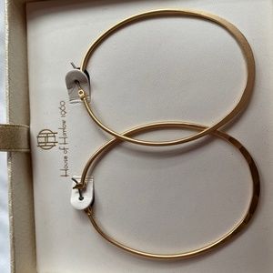 House of Harlow gold hoop earrings